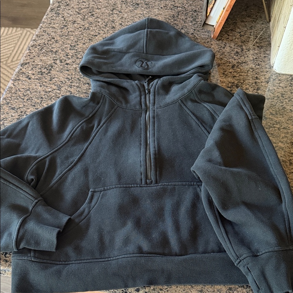 Lululemon Black Half-Zip Scuba Hoodie